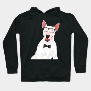 Hipster English Bull Terrier Dog T-Shirt Hoodie